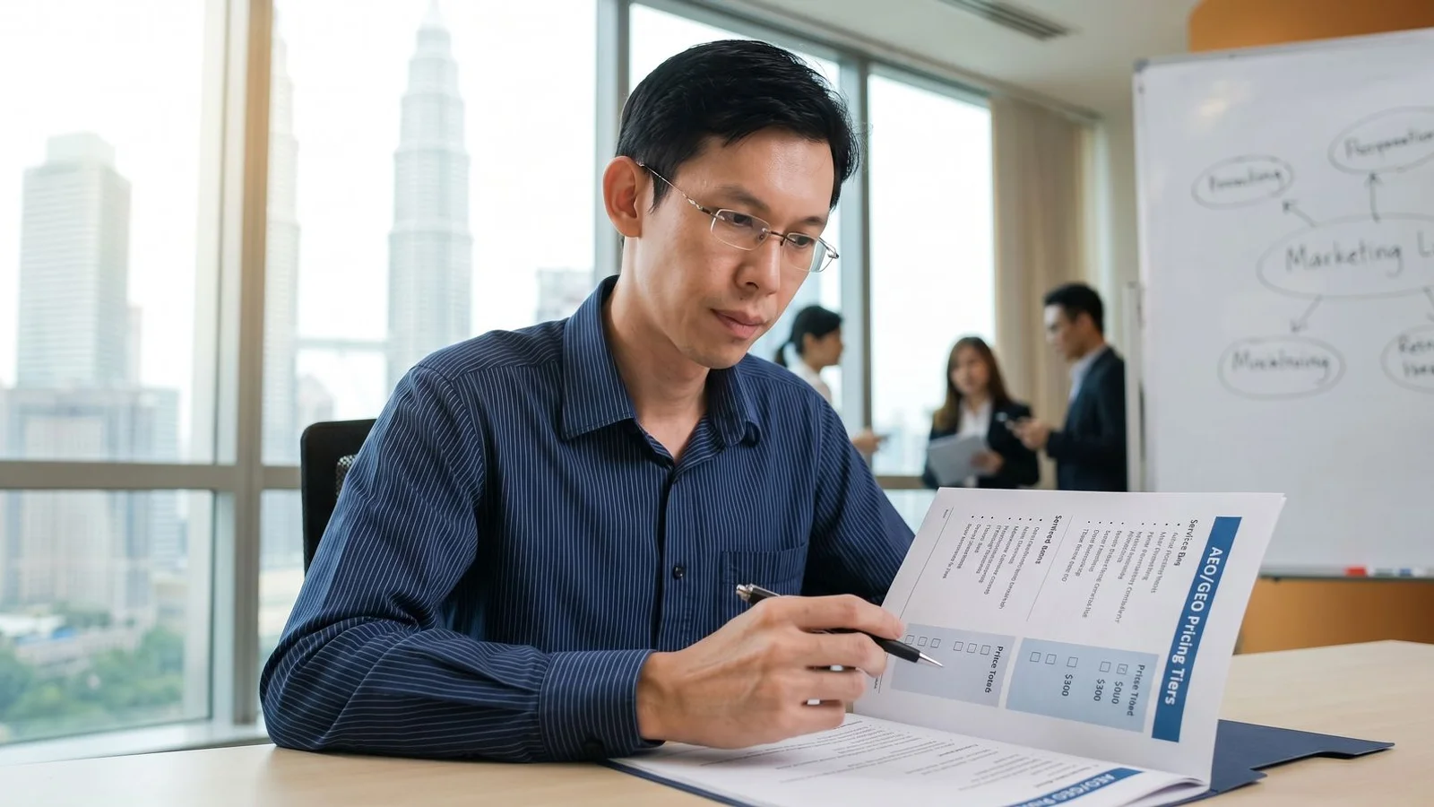 AEO and GEO services pricing in Malaysia — retainer, project, and what's included at each tier