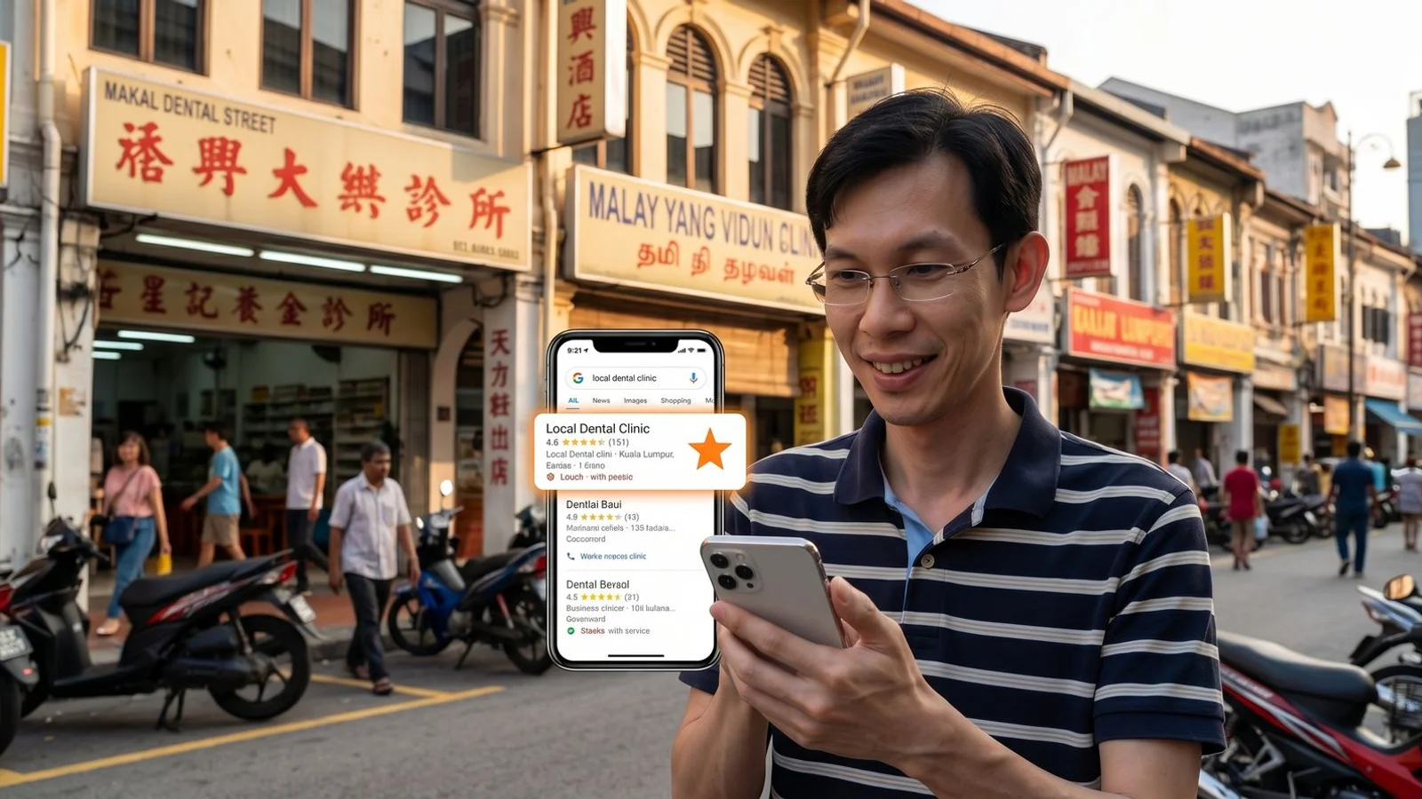 Local SEO Kuala Lumpur workspace showing a Google Business Profile dashboard and Map Pack ranking report for a Malaysian service-area business