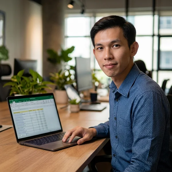 Mat, SEO Specialist at Adam SEO, working on keyword research and client reporting at the Kuala Lumpur office