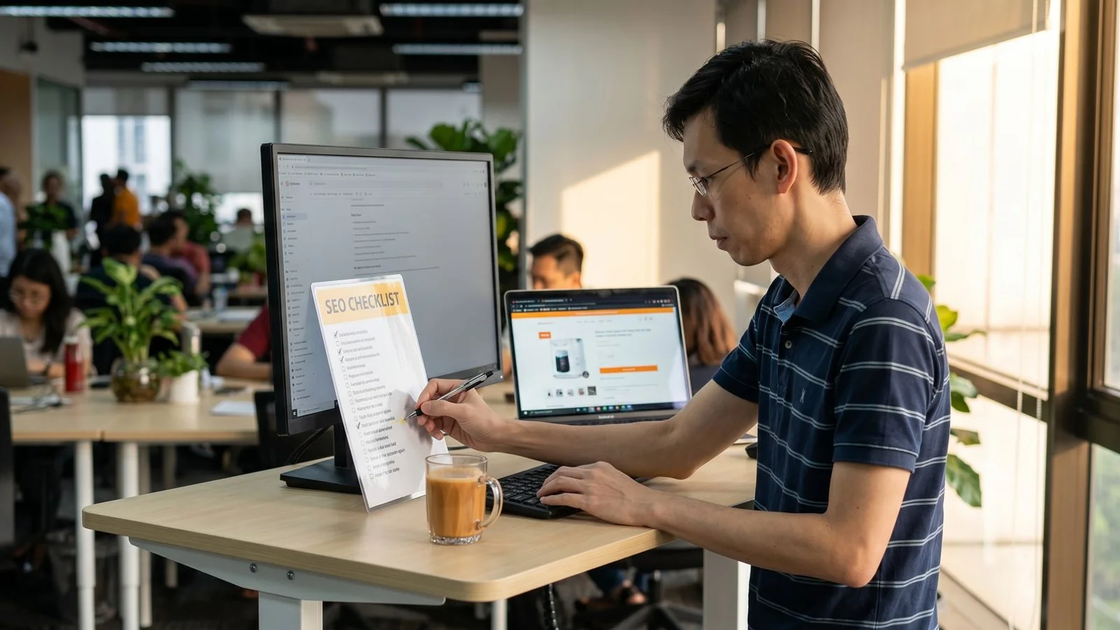 Product page SEO checklist for Malaysian online stores covering title, meta, schema, and internal linking